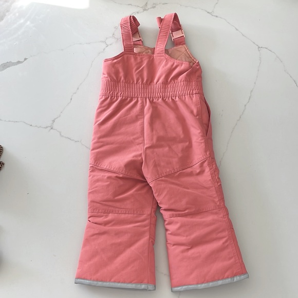 Hanna Anderson outer wear, insulated snow overalls size 80, in pink (blush). - Picture 2 of 6